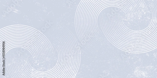 Fototapeta Abstract blue glowing geometric lines on dark blue background. Modern shiny blue circle lines pattern. Futuristic technology concept. Suit for cover, poster, banner, brochure, header, website. eps 10