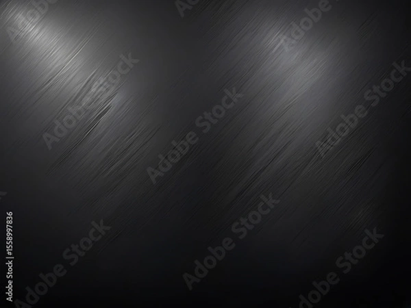 Fototapeta Dark Black Wooden Texture Background with Vertical Lines and Subtle Light Gradient Finish, ai