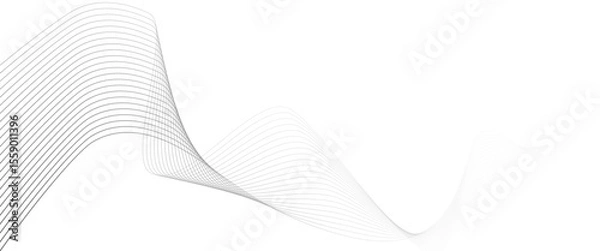 Obraz Vector abstract geometric wave line flowing particles future technology concept for banner, template, wallpaper background