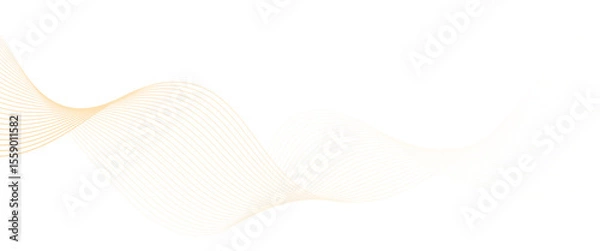 Obraz Vector stylized wave technology concept lines abstract background with flowing.