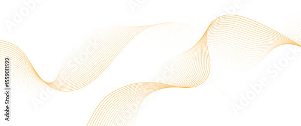 Obraz Vector stylized wave technology concept lines abstract background with flowing.