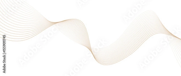 Obraz Vector technology abstract wave lines with flowing background