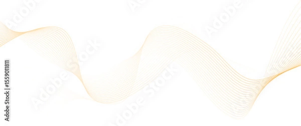 Obraz Vector abstract golden wave line technology concept lines with flowing background