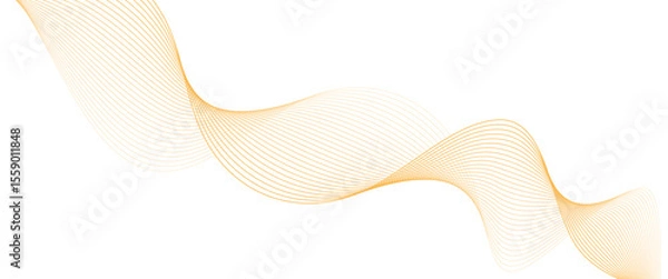 Obraz Vector abstract golden wave line technology concept lines with flowing background