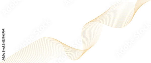 Obraz Vector abstract golden wave line technology concept lines with flowing background