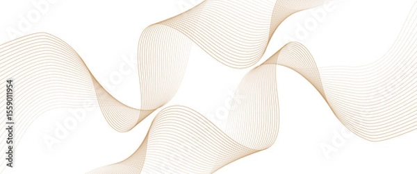 Obraz Vector abstract golden wave line technology concept lines with flowing background