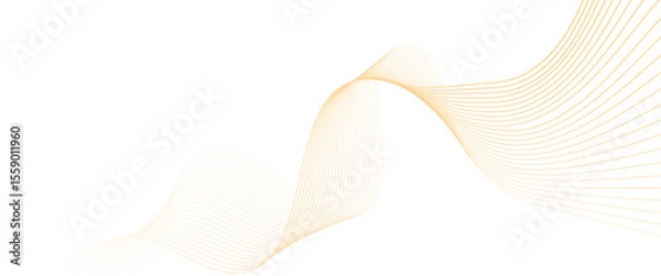 Obraz Vector technology abstract wave lines with flowing background