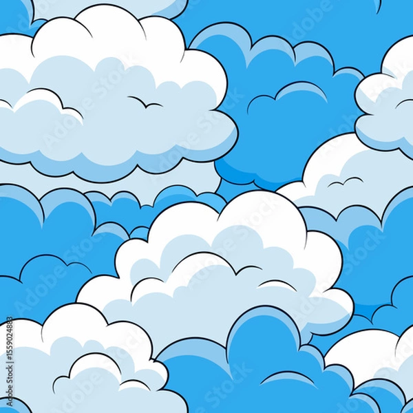 Obraz seamless pattern with clouds