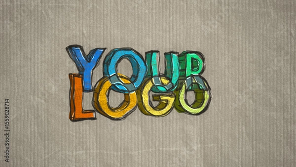 Fototapeta Scribble Pen Logo