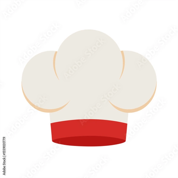Fototapeta White kitchen chef hat vector art on transparent background for web and graphic design