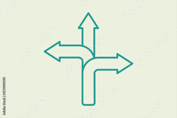 Fototapeta Direction icon. icon related to UI elements. suitable for web site, app, user interfaces,element, printable etc. line icon style. simple vector design editable