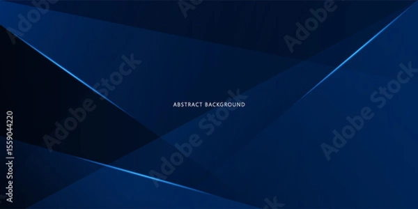 Fototapeta Abstract futuristic dark blue background with light and shadow.vector eps10