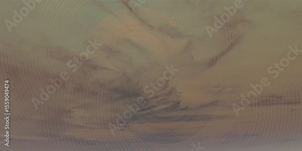 Fototapeta Abstract minimalist banner background, pastel colorful, black and yallow gradations. Circle effect style geometric simple art. modern