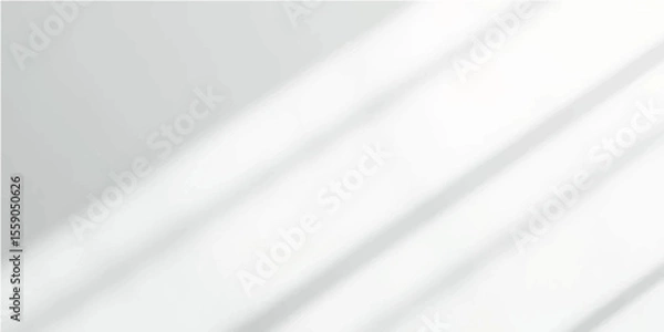 Fototapeta Abstract White and Cream Minimal Background with Layered Smooth Shadows
