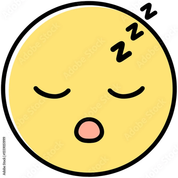 Fototapeta 졸린 이모티콘