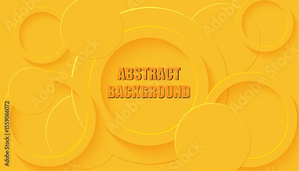 Fototapeta Concentric Gold Circles: An Embossed Abstract Design