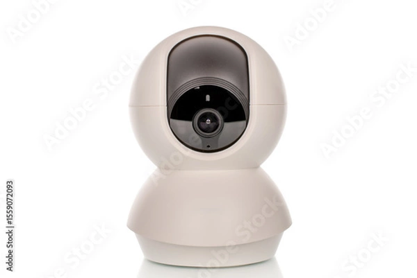 Fototapeta One home camera isolated on white background, macro.