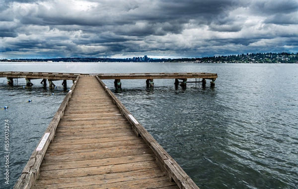 Obraz Pier Lake Clouds 3