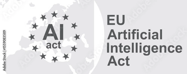 Fototapeta EU AI act banner. vector	