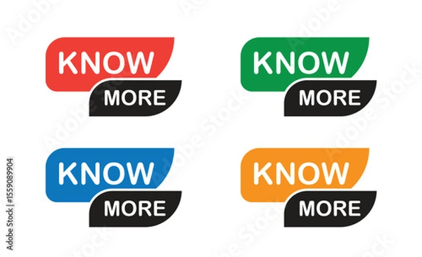 Obraz colorful know more buttons set