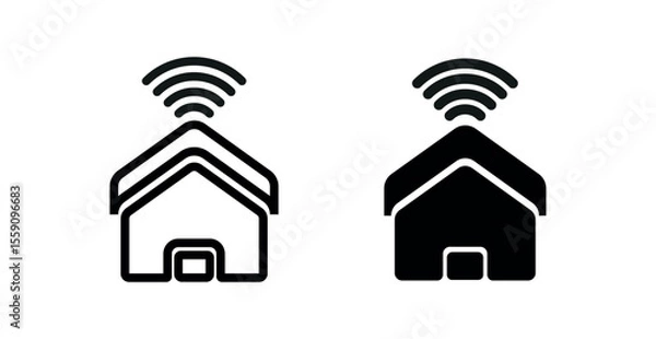 Fototapeta smart home icon. smart house for app, website, business card, address information, ui. home sign png and vector illustration on transparent background.