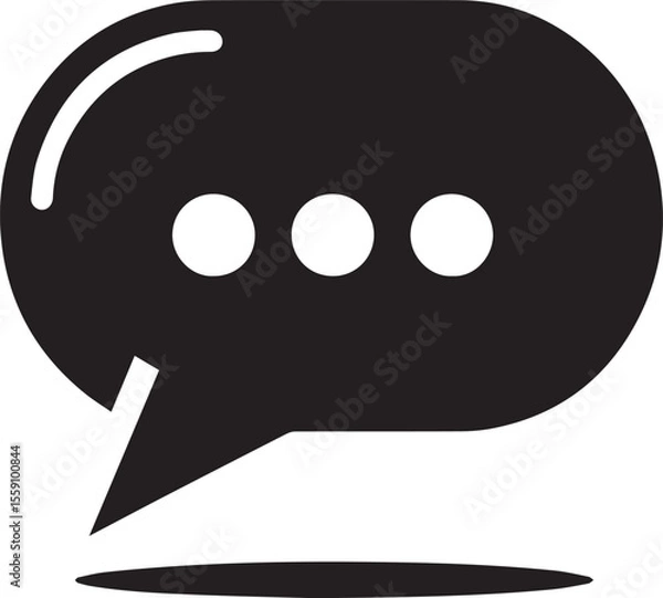 Fototapeta chat icon on metal internet button Silhouette