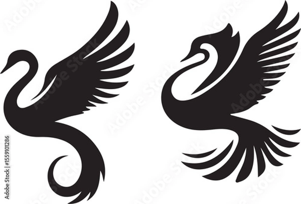 Fototapeta Fenix Vector logo Silhouette 