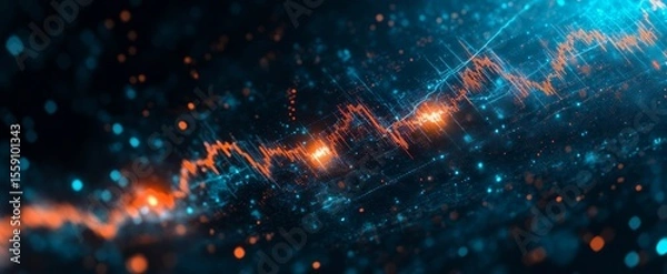 Fototapeta Professional Analyst Examining Economic Indicators and Graphs for Market Insights