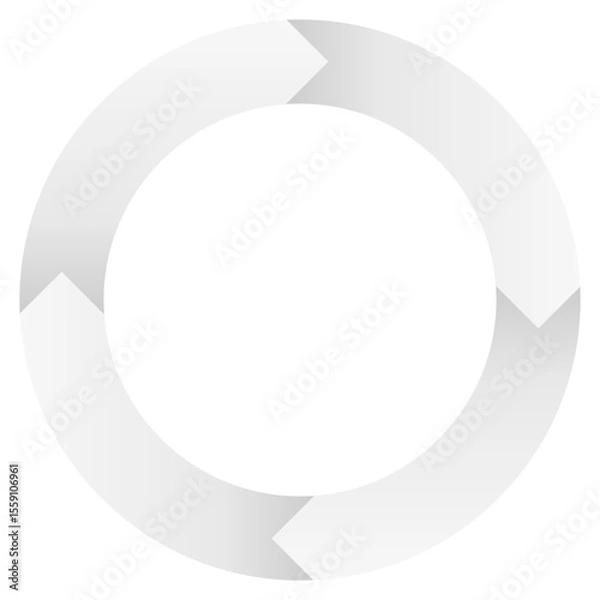 Fototapeta 白い循環する矢印円フレーム