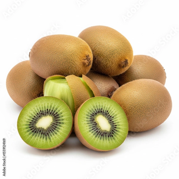 Fototapeta Kiwi fruits set isolated on white background
