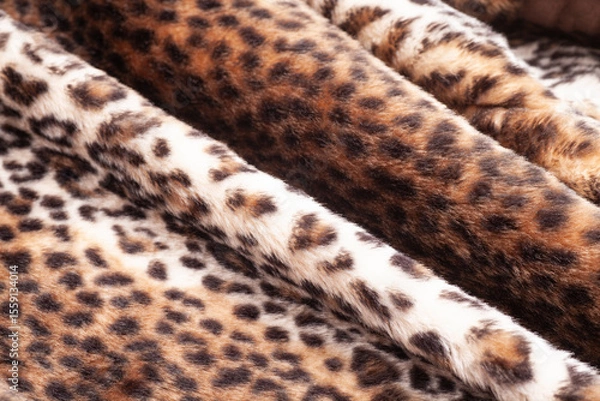 Obraz Leopard fur texture background close up