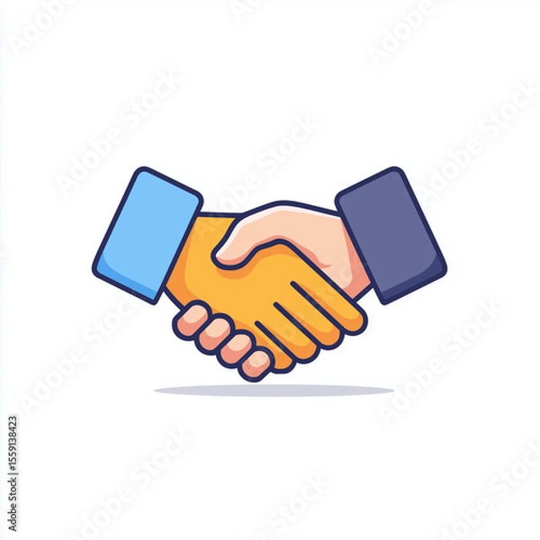 Obraz business handshake vector illustration