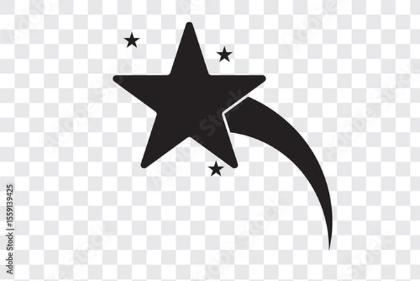 Fototapeta Falling Star Icon single and set. Star fall vector icons. Falling stars. Star sparkles. Starry vector illustration. Falling Star Icon Outline vector for web ui, best design. Eps 10