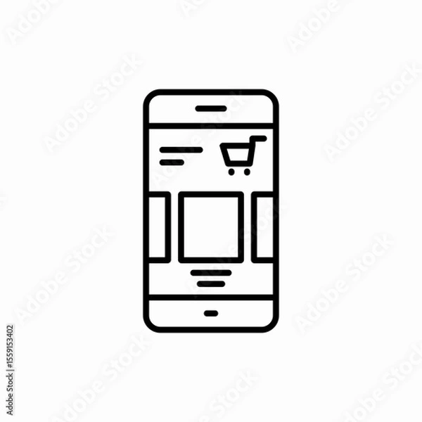 Fototapeta smartphone app download installation icon vector sign
