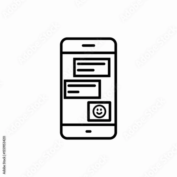 Fototapeta phone user profile information icon vector sign