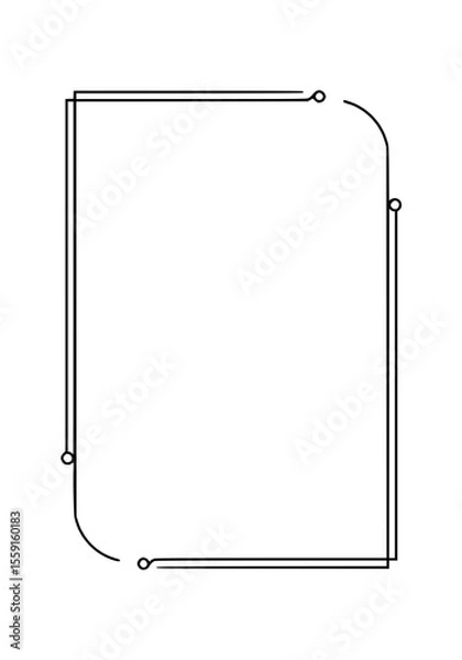Fototapeta Isolated vector image of a frame for postcards and typography on transparent background, stylish minimalism 