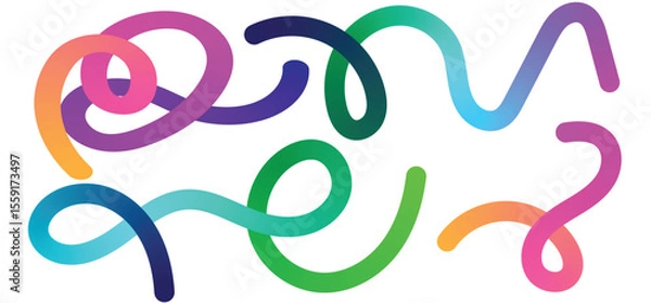 Fototapeta Modern Dynamic Wavy Design Banners for Celebration and Ads Background.