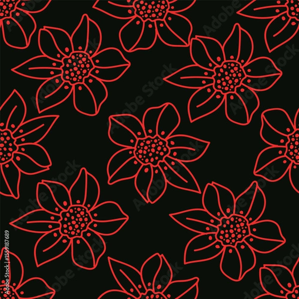 Obraz cute flower pattern image for fabric textile or wall decoration