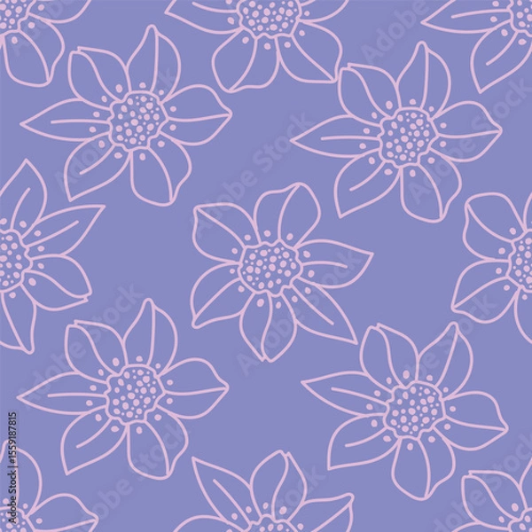 Obraz cute flower pattern image for fabric textile or wall decoration
