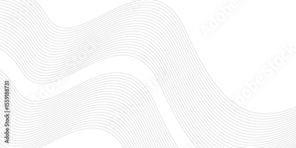 Obraz Abstract background with wavy blue lines on a white background Vector white minimal seamless wavy lines pattern