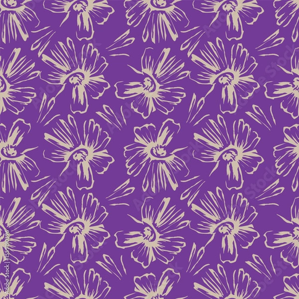 Obraz Ditsy Flowers Seamless Pattern. Fashionable print for textiles, wallpaper and packaging.

