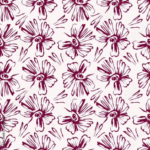 Obraz Ditsy Flowers Seamless Pattern. Fashionable print for textiles, wallpaper and packaging.
