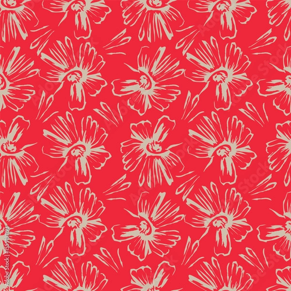 Obraz Ditsy Flowers Seamless Pattern. Fashionable print for textiles, wallpaper and packaging.
