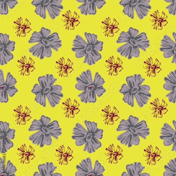 Obraz cute flower pattern image for fabric textile or wall decoration