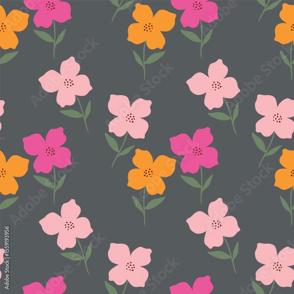 Obraz cute flower pattern image for fabric textile or wall decoration
