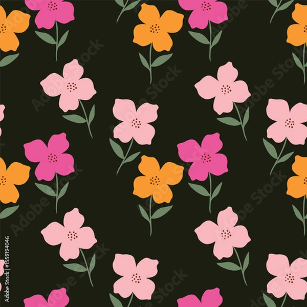 Obraz cute flower pattern image for fabric textile or wall decoration