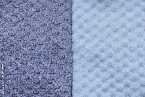 Fototapeta Background of colorful towels. Several soft terry towels.