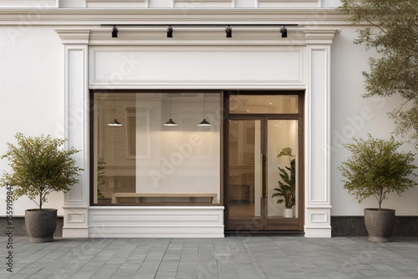 Obraz glass boutique storefront facade