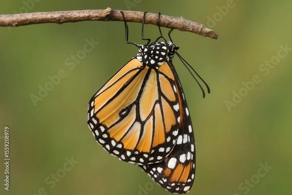 Fototapeta A butterfly that is sitting on a branch