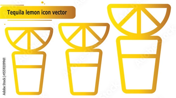 Obraz Tequila lemon icon vector